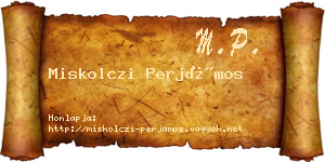 Miskolczi Perjámos névjegykártya